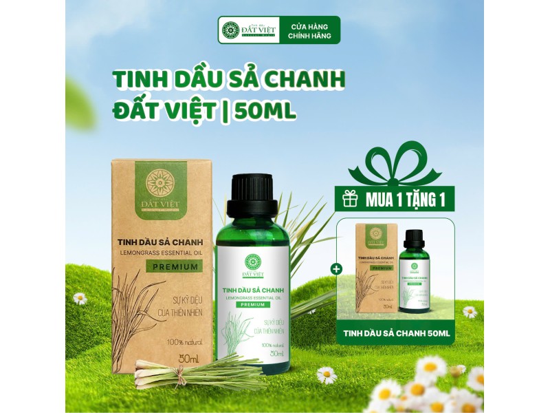 Tinh dầu sả chanh nguyên chất Đất Việt 50ml