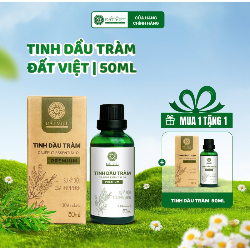 Tinh dầu Tràm nguyên chất Đất Việt 50ml Tinh dầu Tràm nguyên chất Đất Việt 50ml