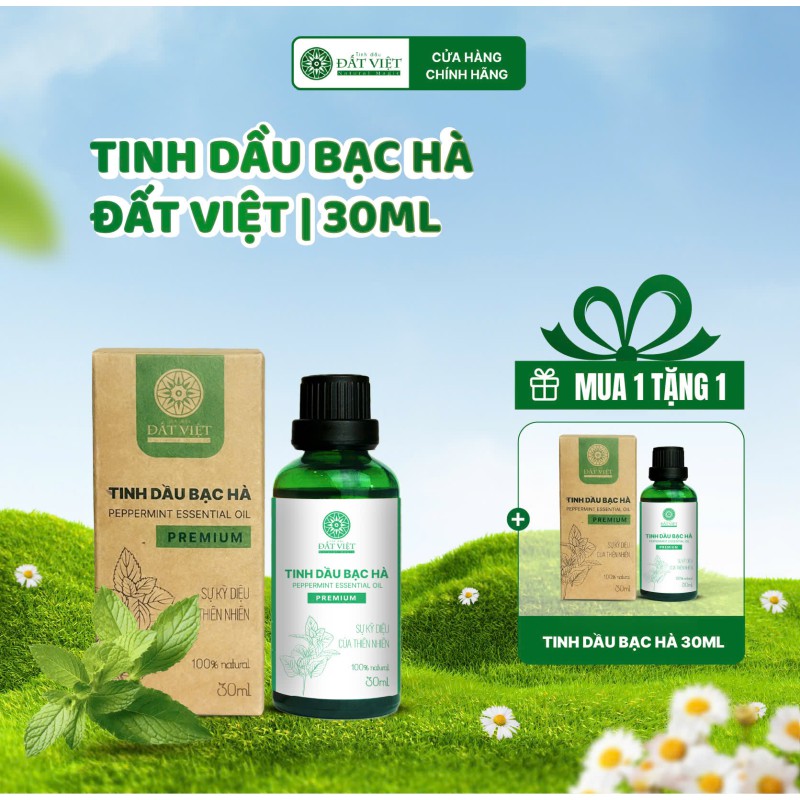 Tinh dầu Bạc Hà nguyên chất Đất Việt 30ml Tinh dầu Bạc Hà nguyên chất Đất Việt 30ml